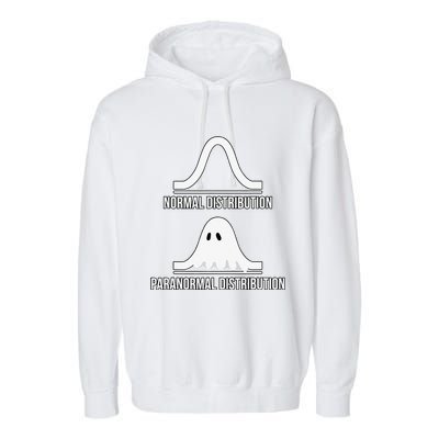 Halloween Normal Distribution Paranormal Funny Math Garment-Dyed Fleece Hoodie