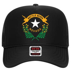 Happy Nevada Day High Crown Mesh Back Trucker Hat