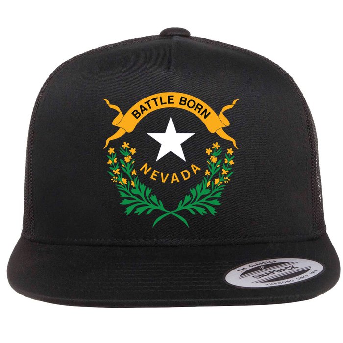 Happy Nevada Day Flat Bill Trucker Hat