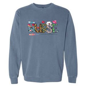 Heart Nursing Er Icu Nicu Rn Garment-Dyed Sweatshirt