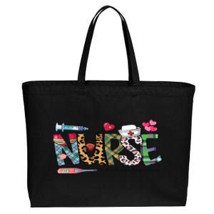 Heart Nursing Er Icu Nicu Rn Great Gift Cotton Canvas Jumbo Tote