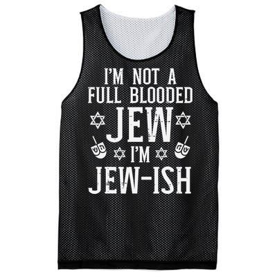 Hanukkah Not Full Blooded Jew Jewish Chanukah Mesh Reversible Basketball Jersey Tank