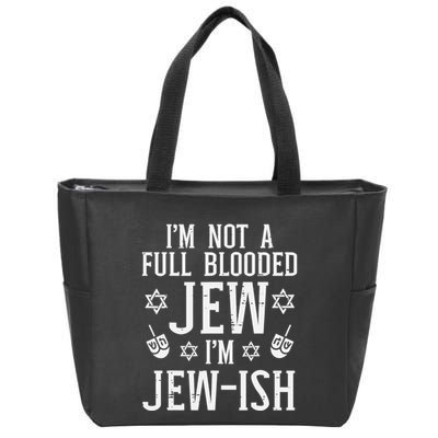 Hanukkah Not Full Blooded Jew Jewish Chanukah Zip Tote Bag