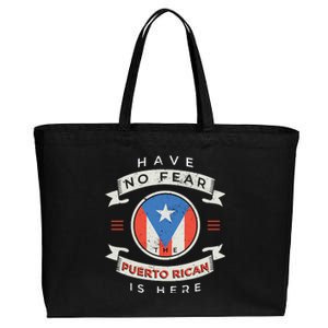 Have No Fear The Puerto Rican Is Here Cotton Canvas Jumbo Tote