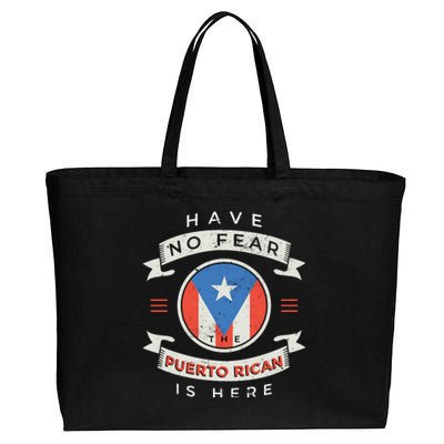 Have No Fear The Puerto Rican Is Here Cotton Canvas Jumbo Tote