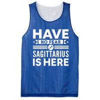 Have No Fear Sagittarius Is Here Horoscope Sign Gift Mesh Reversible Basketball Jersey Tank