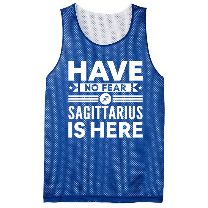 Have No Fear Sagittarius Is Here Horoscope Sign Gift Mesh Reversible Basketball Jersey Tank