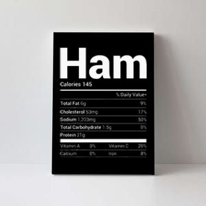 Ham Nutrition Facts Family Matching Christmas Costume Canvas