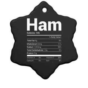 Ham Nutrition Facts Family Matching Christmas Costume Ceramic Star Ornament