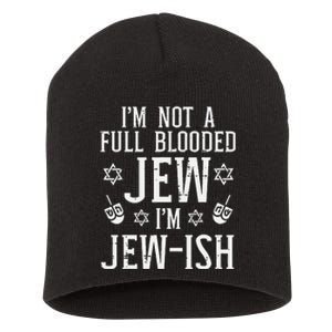 Hanukkah Not Full Blooded Jew Jewish Chanukah  Short Acrylic Beanie