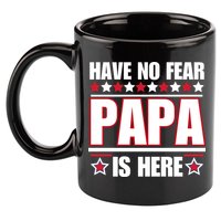 Have No Fear Papa Is Here Funny Paworful Father's Day Saying 11oz C Handle Ceramic Mug