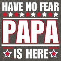 Have No Fear Papa Is Here Funny Paworful Father's Day Saying Cotton Canvas Backpack