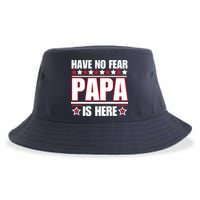 Have No Fear Papa Is Here Funny Paworful Father's Day Saying Sustainable Bucket Hat