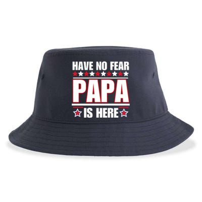 Have No Fear Papa Is Here Funny Paworful Father's Day Saying Sustainable Bucket Hat