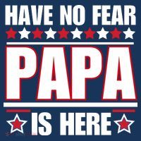 Have No Fear Papa Is Here Funny Paworful Father's Day Saying Pom Pom 12in Knit Beanie