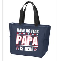 Have No Fear Papa Is Here Funny Paworful Father's Day Saying Zip Tote Bag