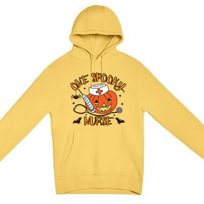 Halloween Nurse Funny Gift Nurses One Spooky Nurse Gift Premium Pullover Hoodie