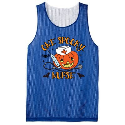 Halloween Nurse Funny Gift Nurses One Spooky Nurse Gift Mesh Reversible Basketball Jersey Tank