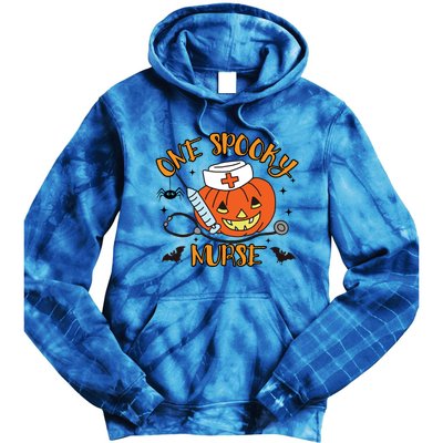 Halloween Nurse Funny Gift Nurses One Spooky Nurse Gift Tie Dye Hoodie