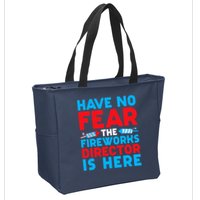 Have No Fear Fireworks Director Is Here Funny July 4th USA Zip Tote Bag