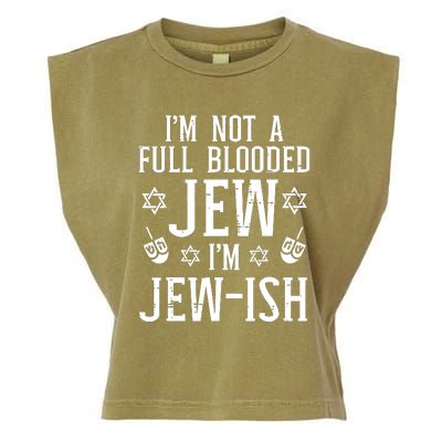 Hanukkah Not Full Blooded Jew Jewish Chanukah Garment-Dyed Women's Muscle Tee