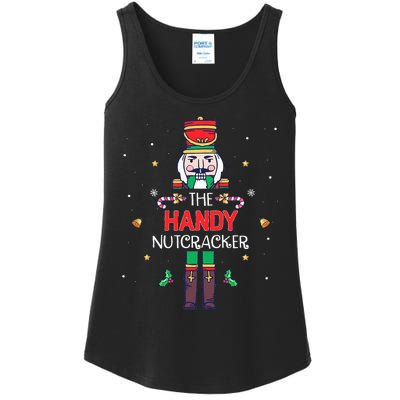 Handy Nutcracker Funny Christmas Family Matching Outfit Ladies Essential Tank