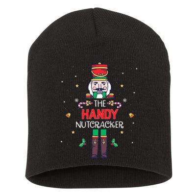 Handy Nutcracker Funny Christmas Family Matching Outfit Short Acrylic Beanie