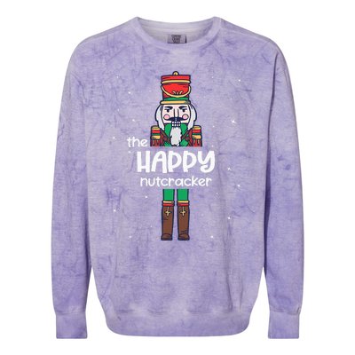 Happy Nutcracker Family Matching Funny Pajama Colorblast Crewneck Sweatshirt