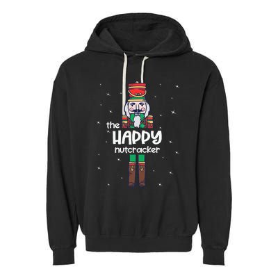 Happy Nutcracker Family Matching Funny Pajama Garment-Dyed Fleece Hoodie