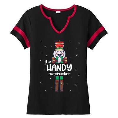 Handy Nutcracker Family Matching Funny Pajama Ladies Halftime Notch Neck Tee