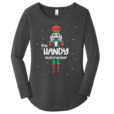 Handy Nutcracker Family Matching Funny Pajama Women's Perfect Tri Tunic Long Sleeve Shirt