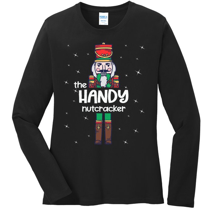 Handy Nutcracker Family Matching Funny Pajama Ladies Long Sleeve Shirt