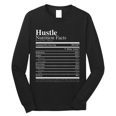 Hustle Nutrition Facts Hustle Hard Long Sleeve Shirt