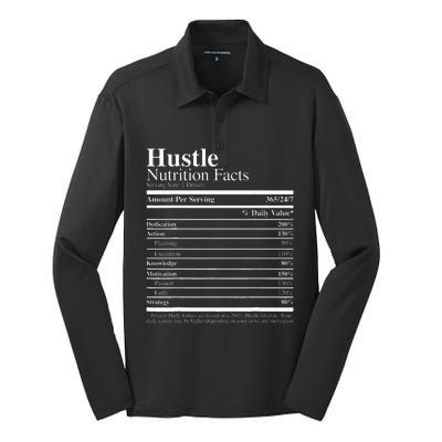 Hustle Nutrition Facts Hustle Hard Silk Touch Performance Long Sleeve Polo