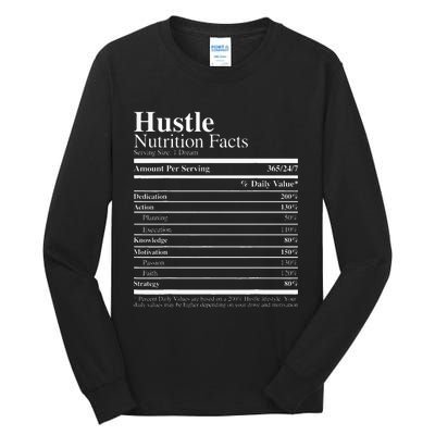 Hustle Nutrition Facts Hustle Hard Tall Long Sleeve T-Shirt