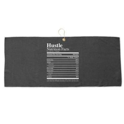Hustle Nutrition Facts Hustle Hard Large Microfiber Waffle Golf Towel