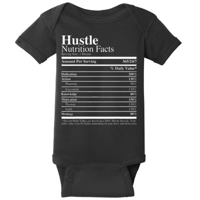 Hustle Nutrition Facts Hustle Hard Baby Bodysuit