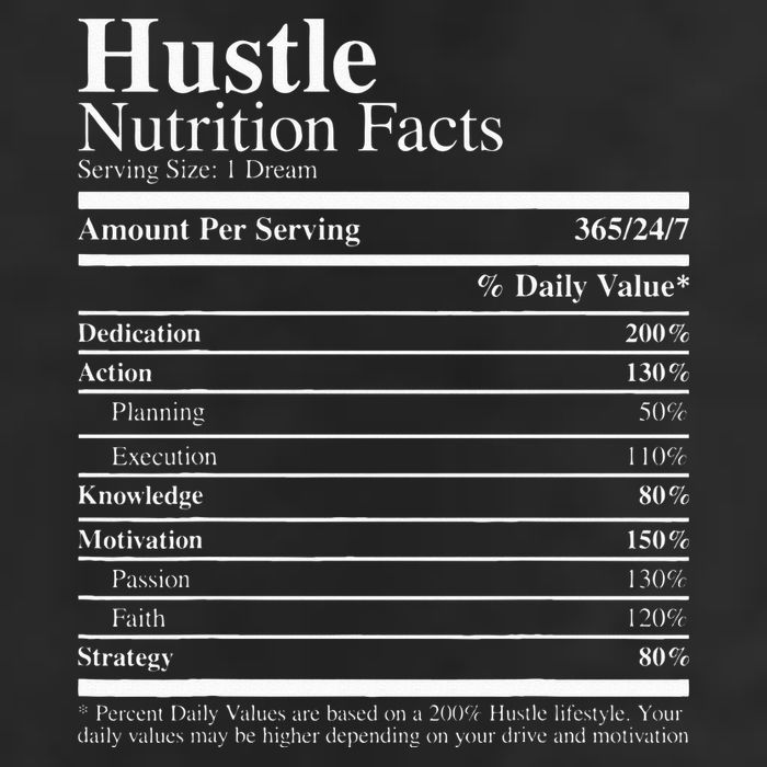 Hustle Nutrition Facts Hustle Hard Golf Towel