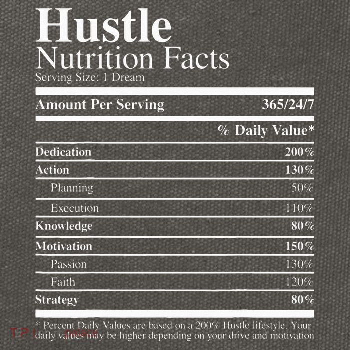 Hustle Nutrition Facts Hustle Hard Cotton Canvas Backpack