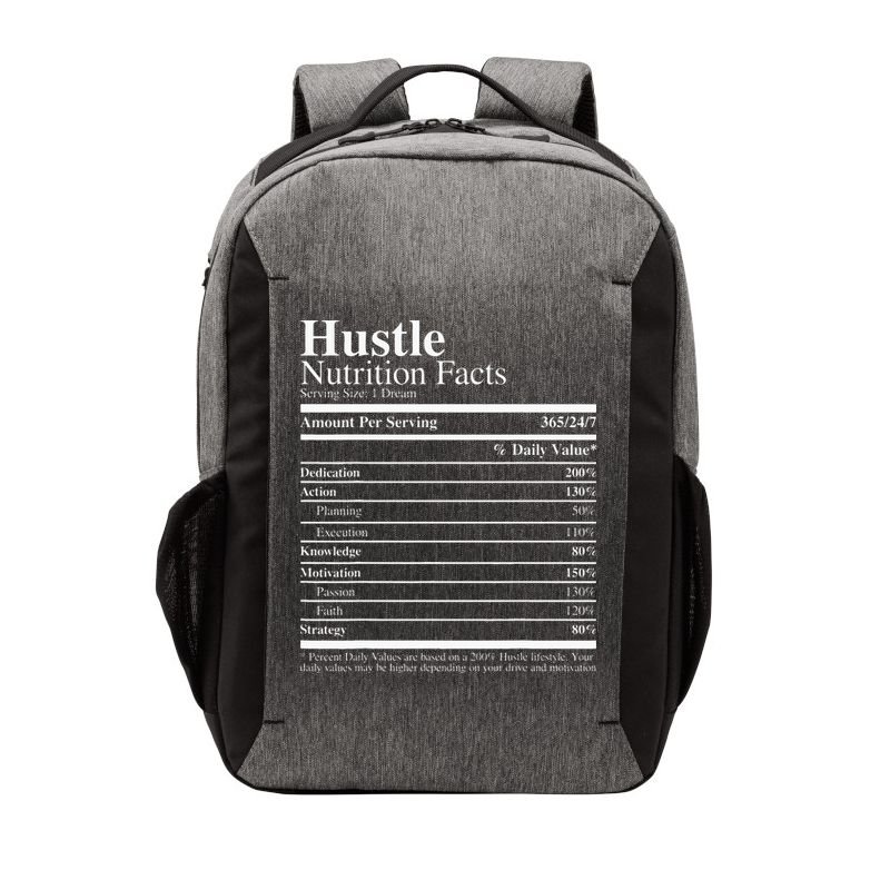 Hustle Nutrition Facts Hustle Hard Vector Backpack