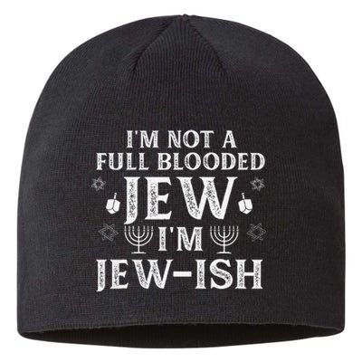 Hanukkah Not Full Blooded Jew Jewish Chanukah Sustainable Beanie