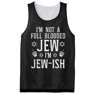 Hanukkah Not Full Blooded Jew Jewish Chanukah  Mesh Reversible Basketball Jersey Tank