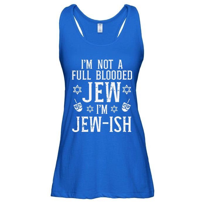 Hanukkah Not Full Blooded Jew Jewish Chanukah  Ladies Essential Flowy Tank