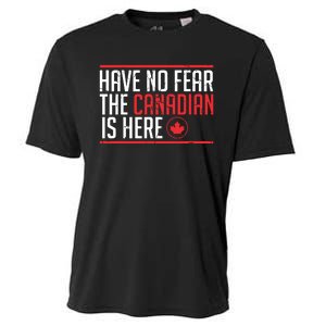 Have No Fear The Canadian Is Here Funny Maple Leaf Graphic Cooling Performance Crew T-Shirt