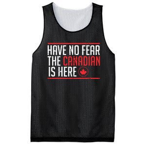 Have No Fear The Canadian Is Here Funny Maple Leaf Graphic Mesh Reversible Basketball Jersey Tank