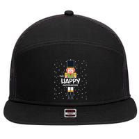 Happy Nutcracker Family Matching Funny Pajama 7 Panel Mesh Trucker Snapback Hat