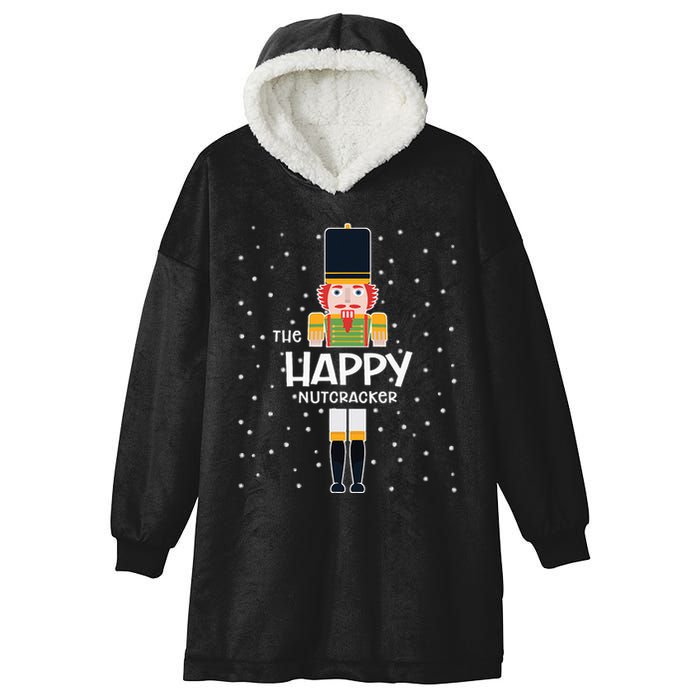 Happy Nutcracker Family Matching Funny Pajama Hooded Wearable Blanket