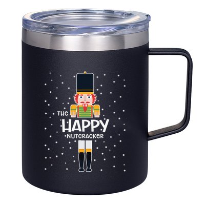 Happy Nutcracker Family Matching Funny Pajama 12oz Stainless Steel Coffee Mug