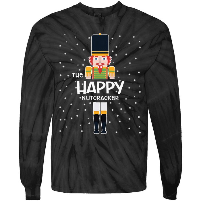 Happy Nutcracker Family Matching Funny Pajama Tie-Dye Long Sleeve Shirt