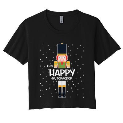 Happy Nutcracker Family Matching Funny Pajama Crop Top